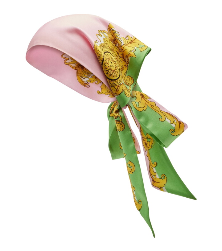 Photo: Versace Printed silk twill scarf