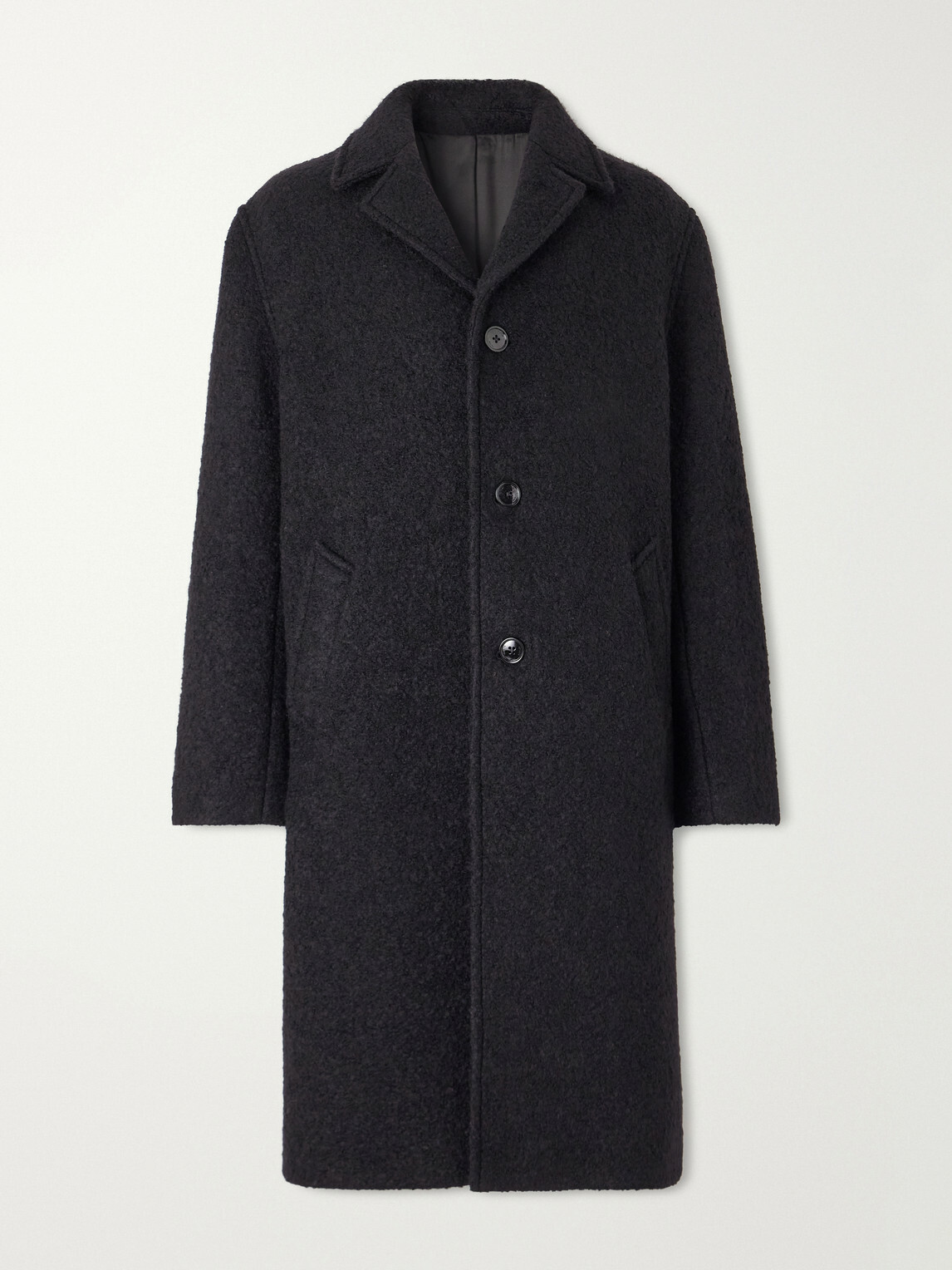 TOTEME - Brushed Wool-Blend Coat - Black