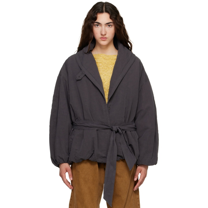 Photo: Isabel Marant Gray Volinda Cotton Trench Jacket