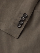 CANALI - Kei Slim-Fit Linen and Wool-Blend Suit Jacket - Brown