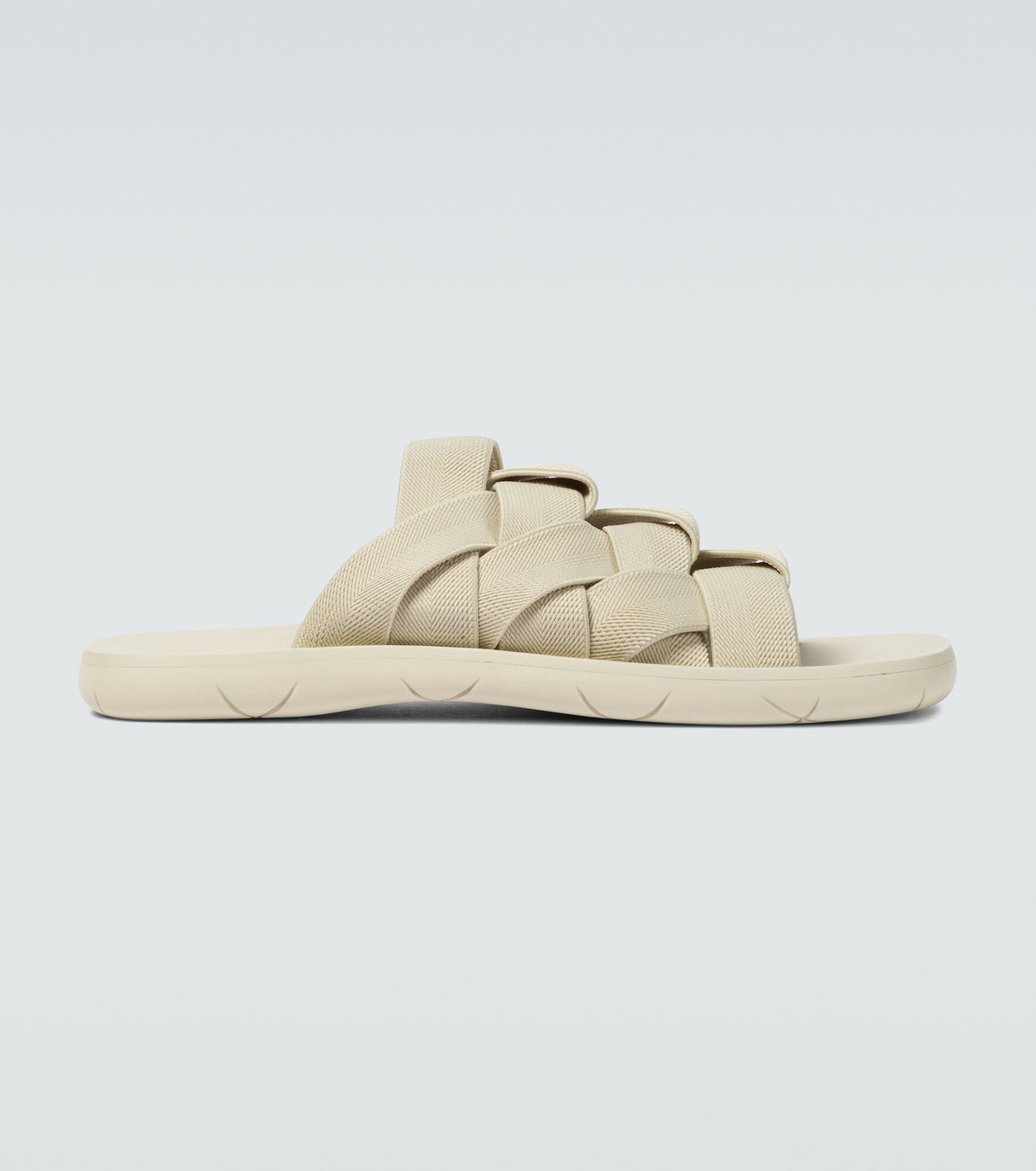 Bottega Veneta - Plat Mules Intreccio elastic slides Bottega