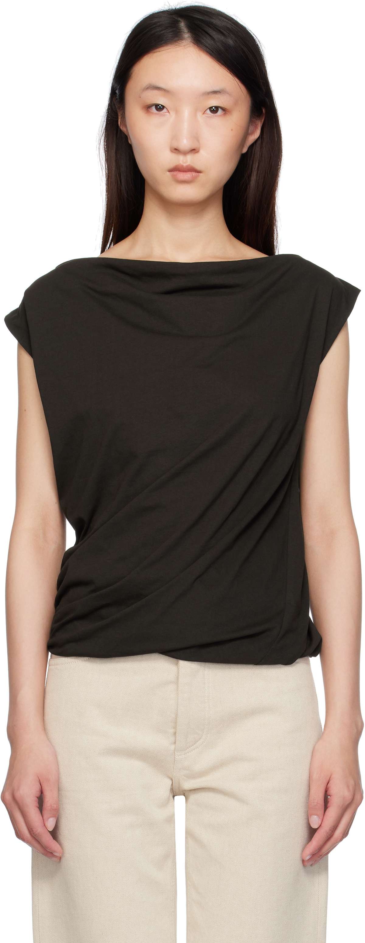 BASERANGE - TENARI TOP / BLACK（SIZE：S） Baserange Nida multi-strap tank-top | Black | FARFETCH