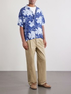 Blue Blue Japan - Sakura Kaza Convertible-Collar Woven Shirt - Blue