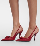 Valentino Garavani Cœur Royal leather slingback pumps