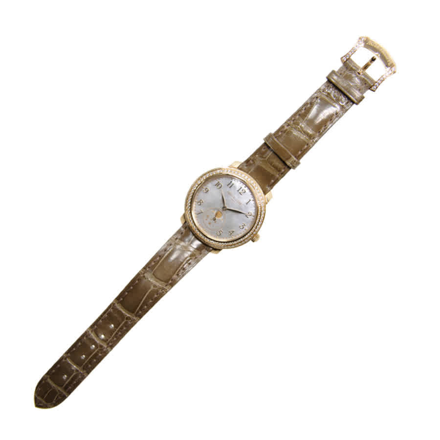 Patek Philippe Complications Mother of Pearl Dial Taupe Leather Ladies Watch 4968R-001