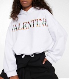 Valentino Logo embellished cotton hoodie