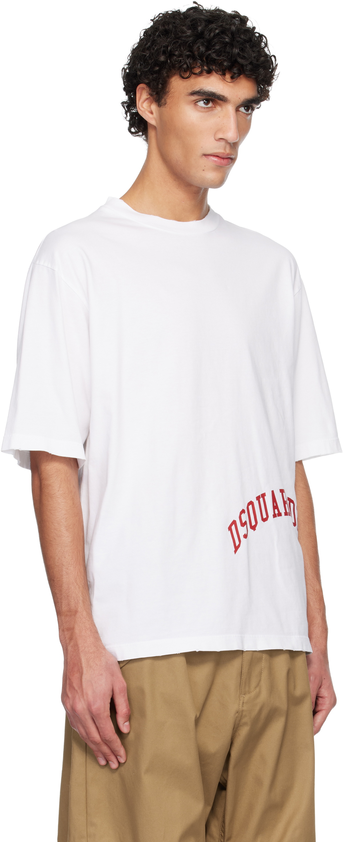 Dsquared2 White Loose Fit T-shirt
