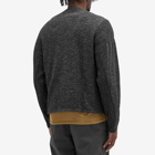 Folk Men's Lightweight Rib Crew Sweater in Soft Black
