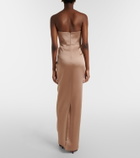 The New Arrivals Ilkyaz Ozel Sisu bow-detail satin bustier gown
