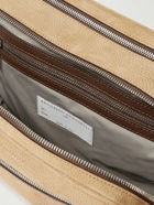 Brunello Cucinelli - Leather-Trimmed Suede Wash Bag