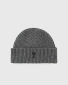 AMI Paris AMI DE COEUR BEANIE Grey Mens Beany