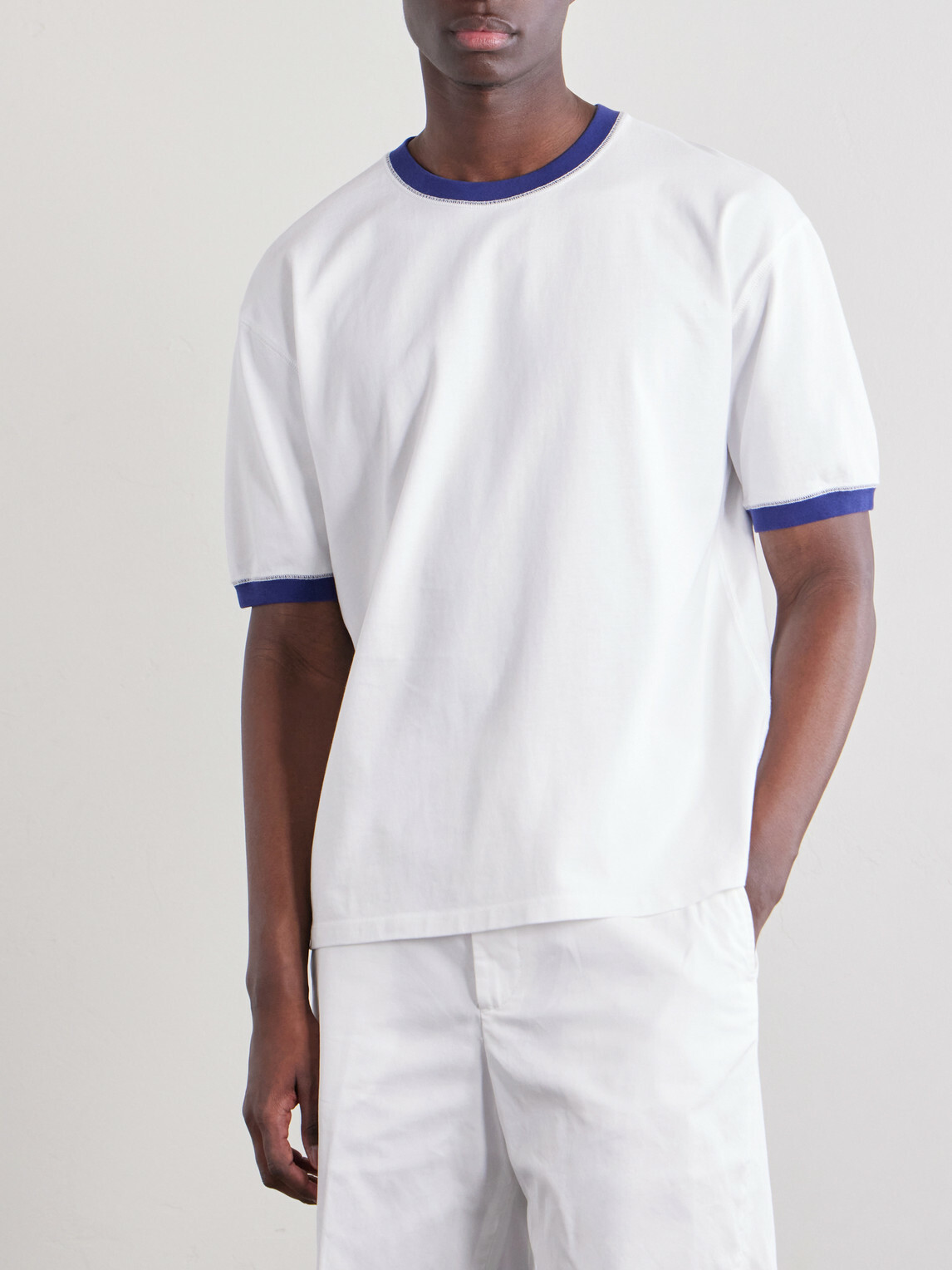 Drake's - Cotton-Jersey T-Shirt - White
