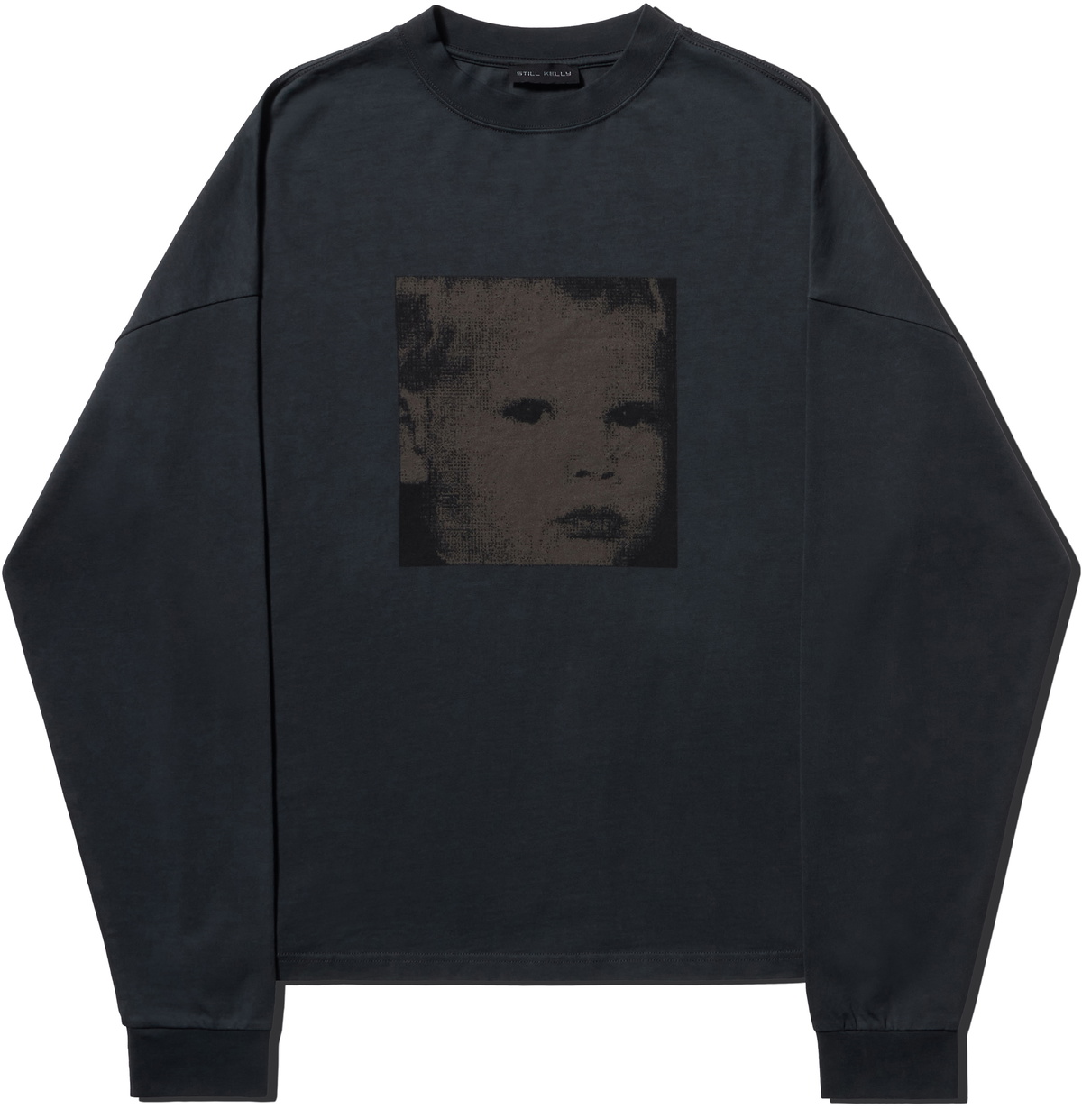 Still Kelly Black Boxy Long Sleeve T-shirt