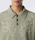 Bode Blaze embroidered wool polo sweater