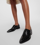 Victoria Beckham Croc-effect leather Derby shoes