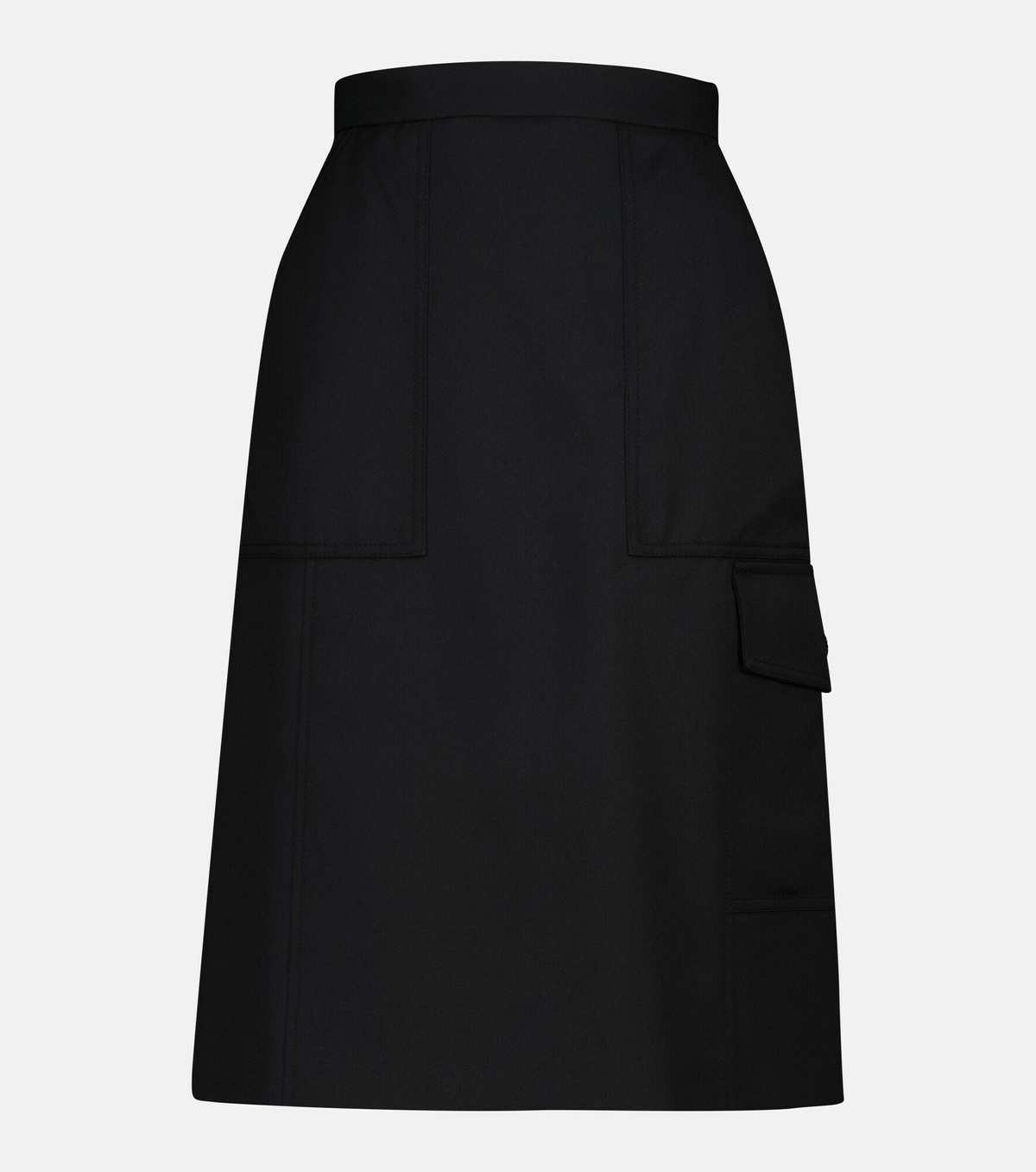Moncler - High-rise A-line midi skirt