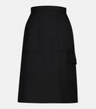Moncler - High-rise A-line midi skirt