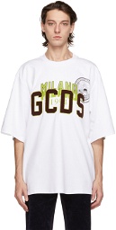 GCDS White Over Nascar T-Shirt