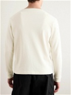 C.P. Company - Logo-Embroidered Bouclé-Trimmed Cotton-Jersey Sweatshirt - Neutrals