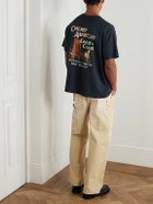 Cherry Los Angeles - Coast to Coast Printed Cotton-Jersey T-Shirt - Black