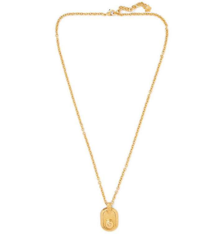 Photo: Versace - Logo-Detailed Gold-Tone Necklace - Gold