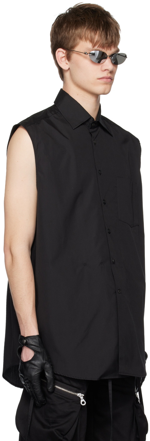 SOSHIOTSUKI Black Sleeveless Shirt