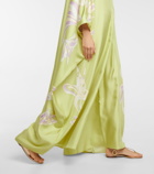 Pucci Printed silk twill maxi kaftan