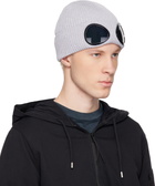 C.P. Company Gray Cotton Goggle Beanie
