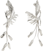 Dries Van Noten Silver Graphic Earrings