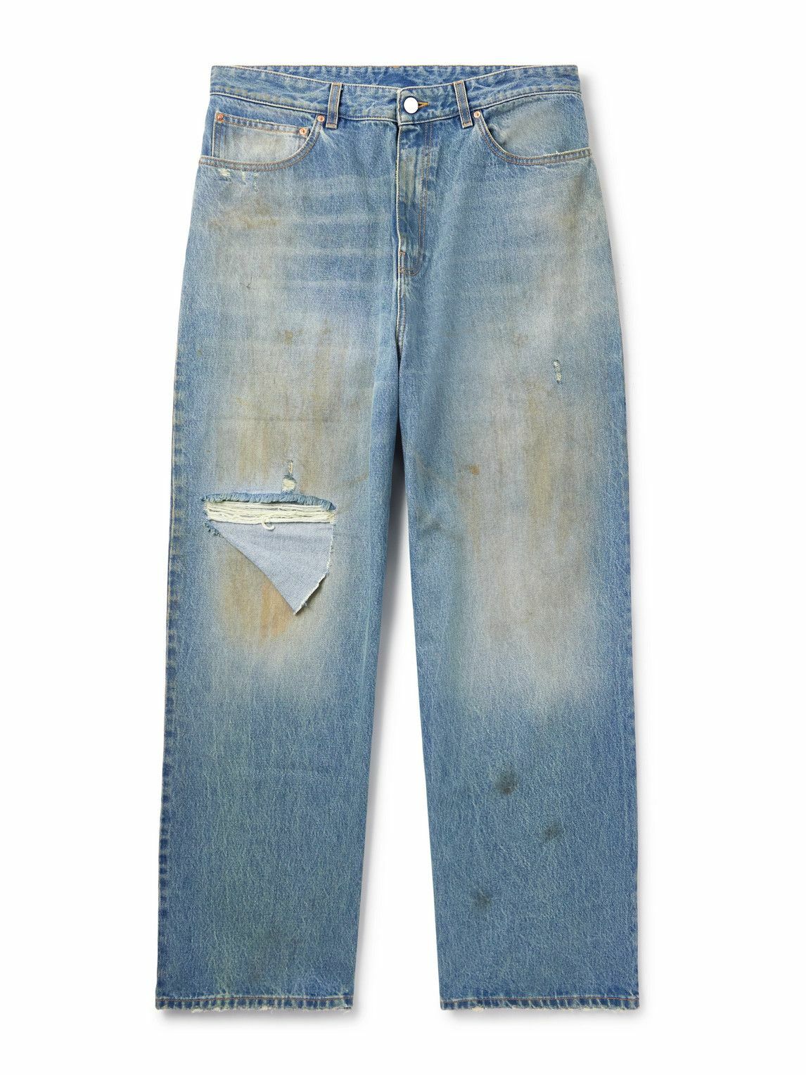 VETEMENTS Blue Distressed Jeans Vetements