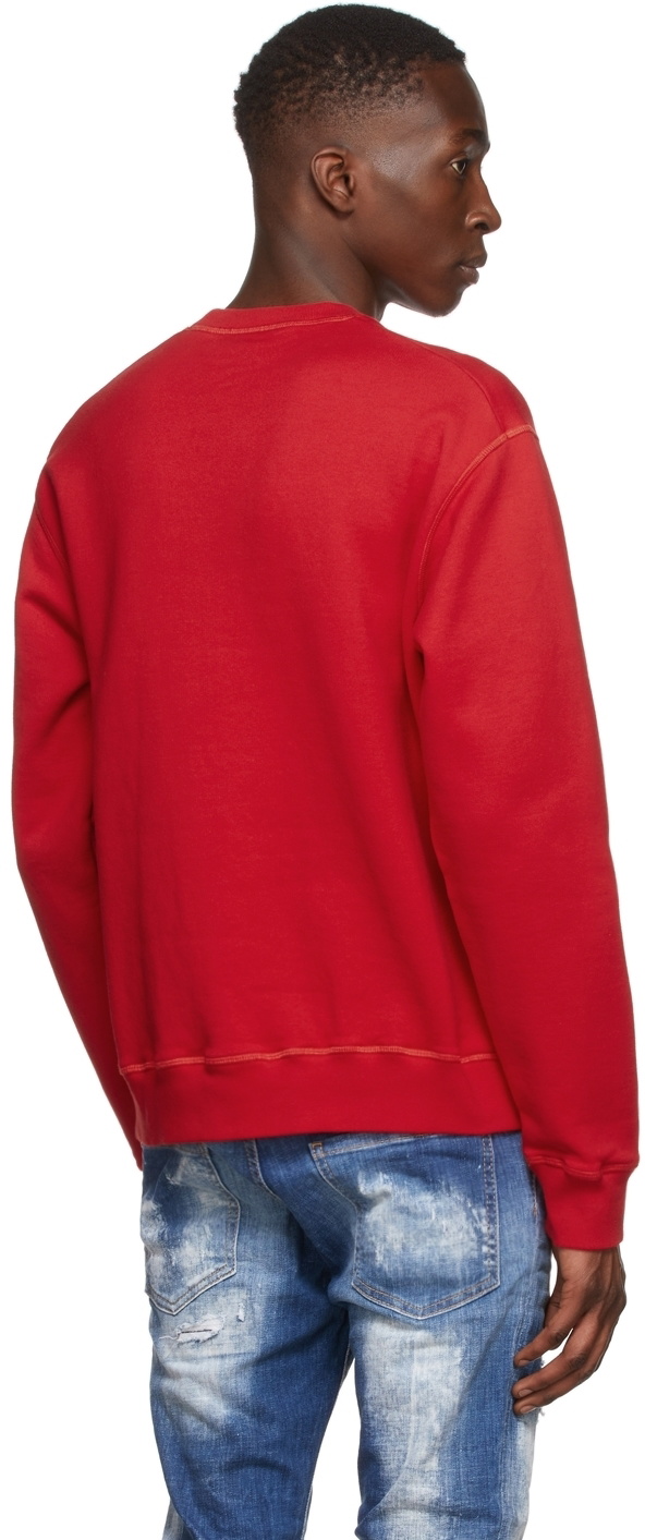 DSQUARED2 Sprayed Logo Cool Sweatshirt Red - Men from Brother2Brother UK