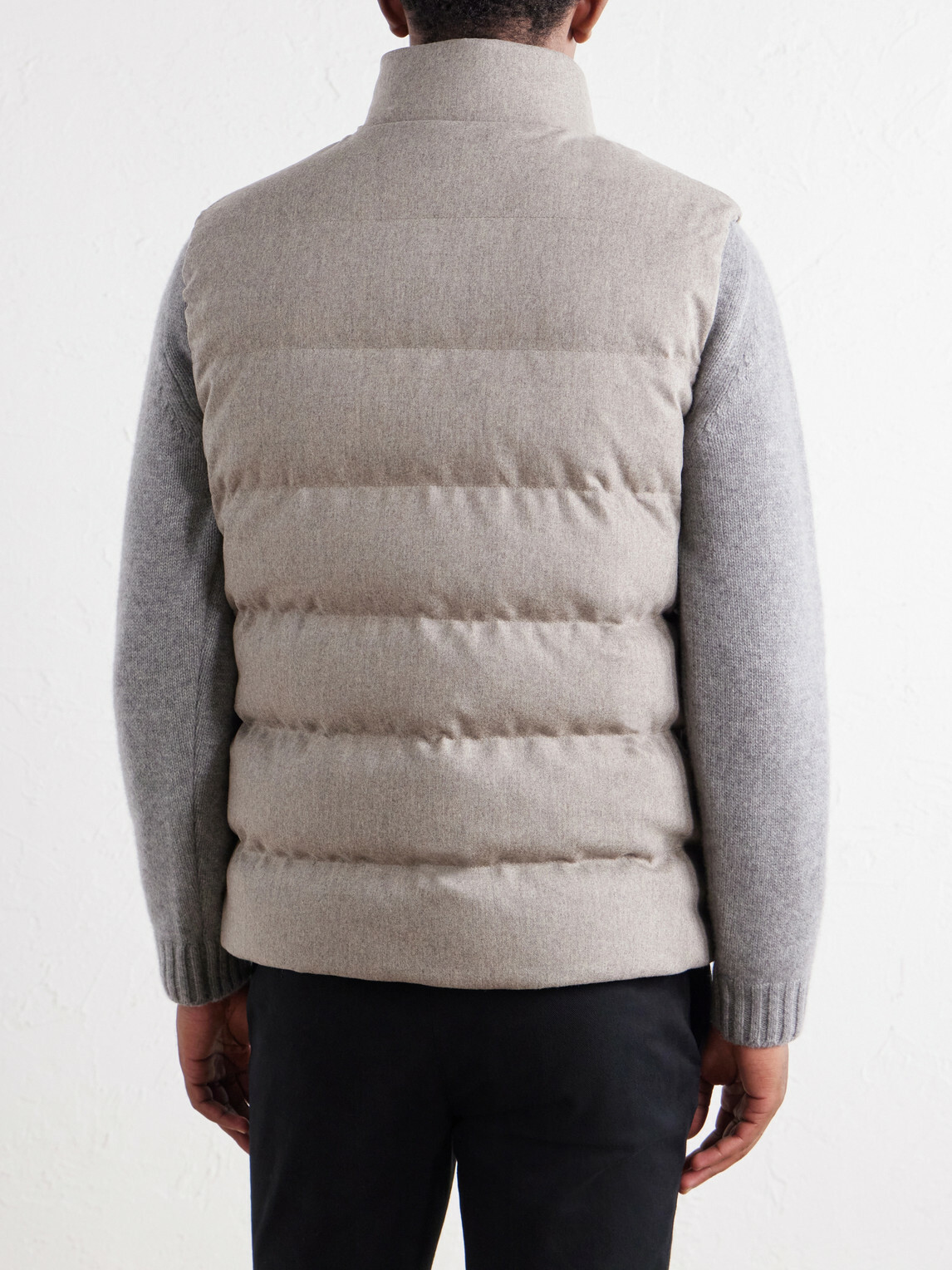 Slowear - Montedoro Quilted Wool-Blend Down Gilet - Neutrals