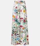 Gucci Gucci Flora silk twill palazzo pants
