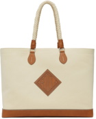 Ralph Lauren Purple Label Beige Canvas Tote