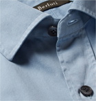 Berluti - Garment-Dyed Cotton-Twill Shirt - Men - Blue