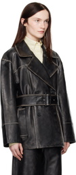 Stand Studio Black Willow Leather Jacket