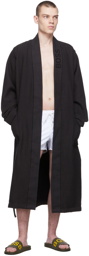 Boss Black Waffle Robe