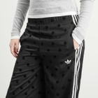 Adidas Women's Polka Dot Firebird Wide Trackpants in Black