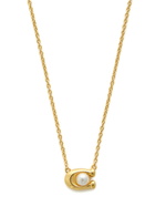 Coach Logo Necklace - Pearl - One Size