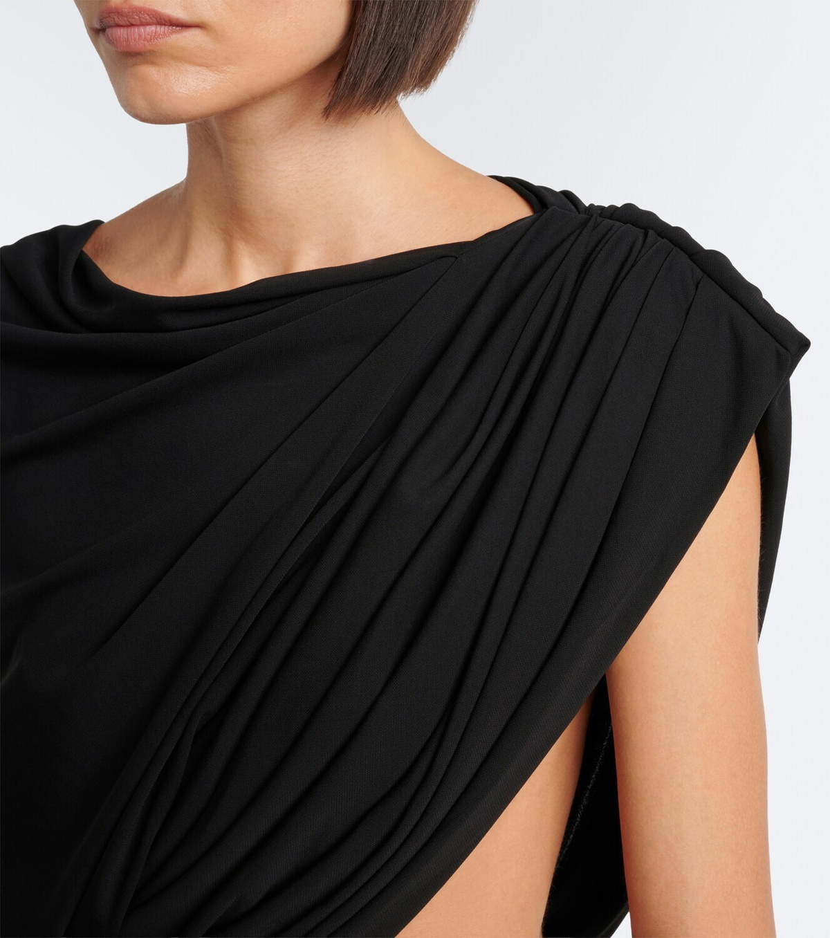 Balenciaga Draped one-shoulder jersey top