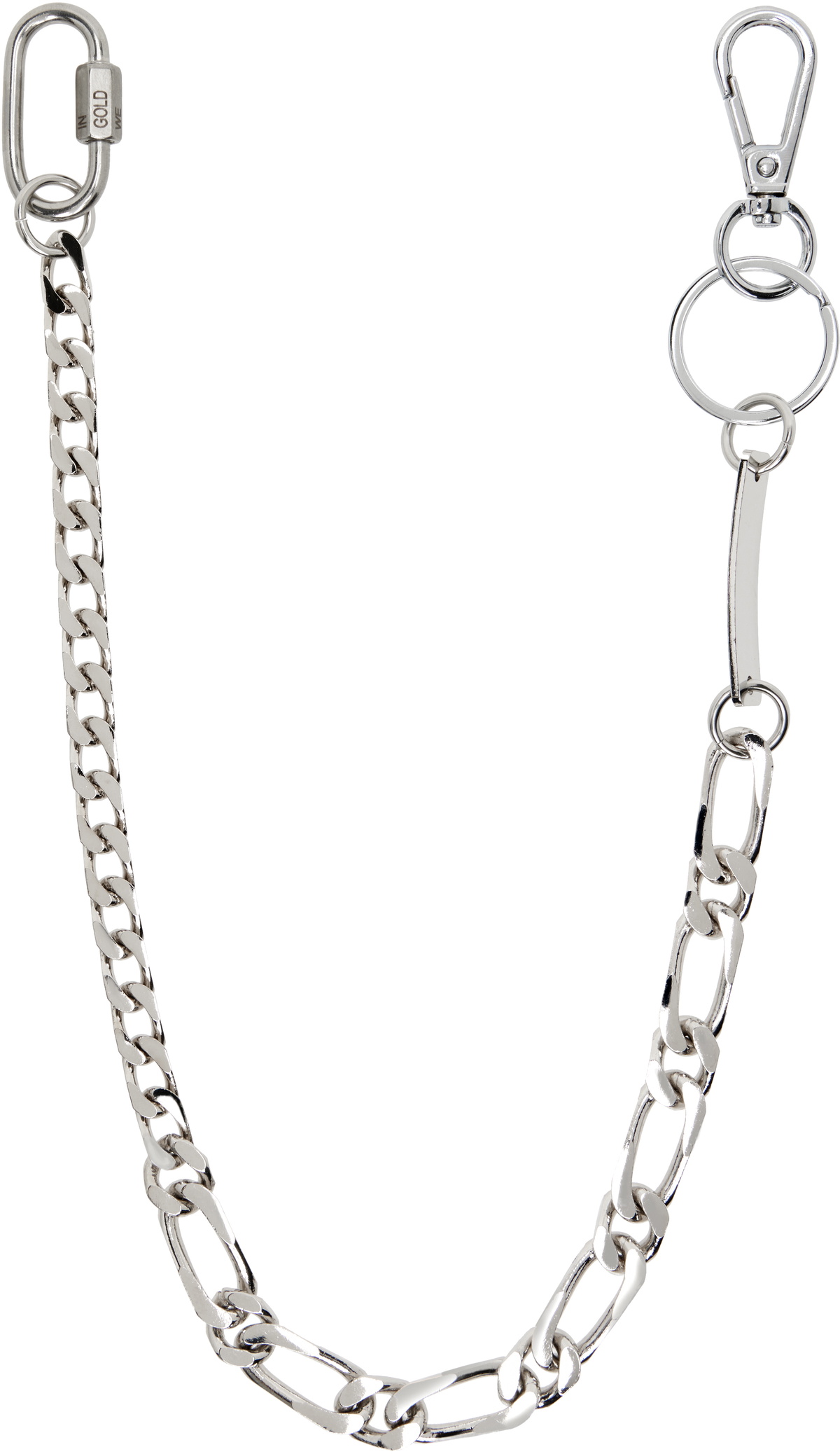 IN GOLD WE TRUST PARIS SSENSE Exclusive Silver Pants Chain