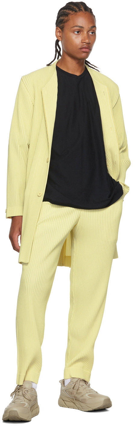 HOMME PLISSÉ ISSEY MIYAKE Yellow Tailored Pleats 1 Trousers