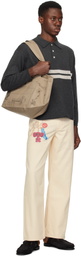 Small Talk Studio SSENSE Exclusive Taupe Hand Drawn Utility Tote