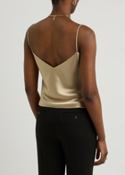 Galvan Ischia Satin Camisole top Sand