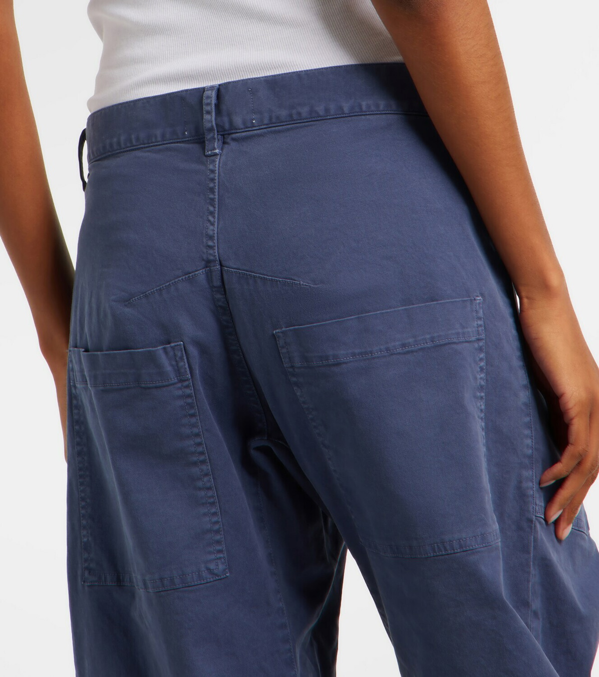 Nili Lotan Shon cotton barrel-leg pants