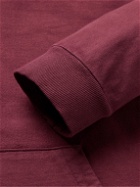 Onia - Garment-Dyed Cotton-Jersey Hoodie - Burgundy
