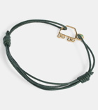 Aliita Turtle 9kt gold cord bracelet with emerald