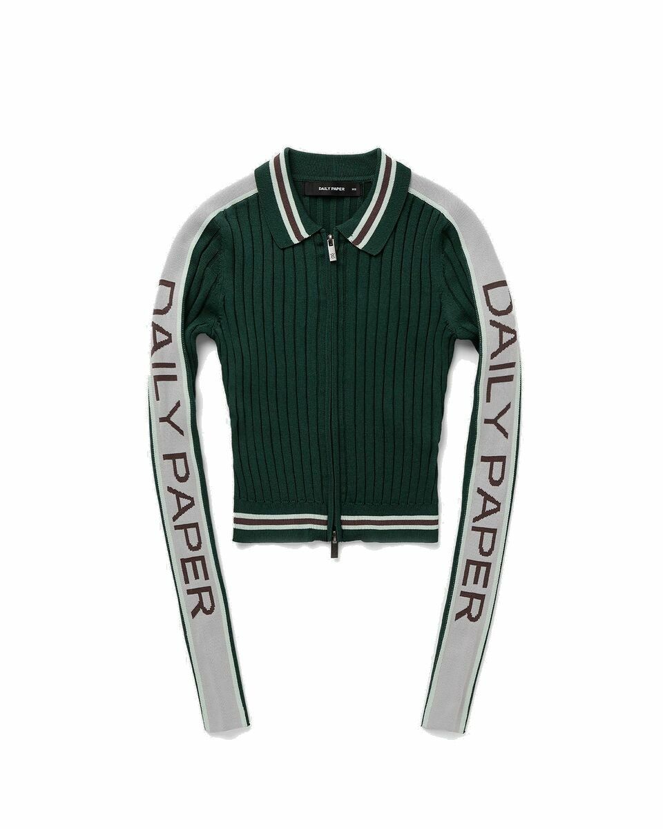 Photo: Daily Paper Rizlan Cardigan Green - Womens - Zippers & Cardigans