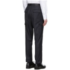 Tiger of Sweden Black and Navy Wool Clone PW Trousers