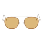 VIU Tan and Silver Closed Edition The Idealiste Sunglasses